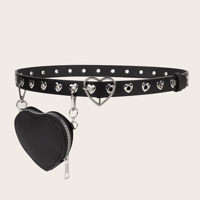 Mini ceinture d'amour élégante pour femmes, petit sac de taille, forme concave mignonne, poignées de ceinture amovibles, mode de décoration