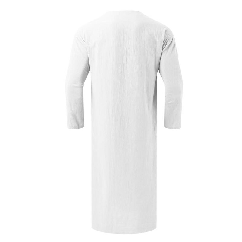 Homens de manga comprida solto vestido robe oração, Vestes muçulmanos, Kaftan, Jubba Thobe, Vestuário islâmico, Oriente Médio, Dubai, Arábia Saudita