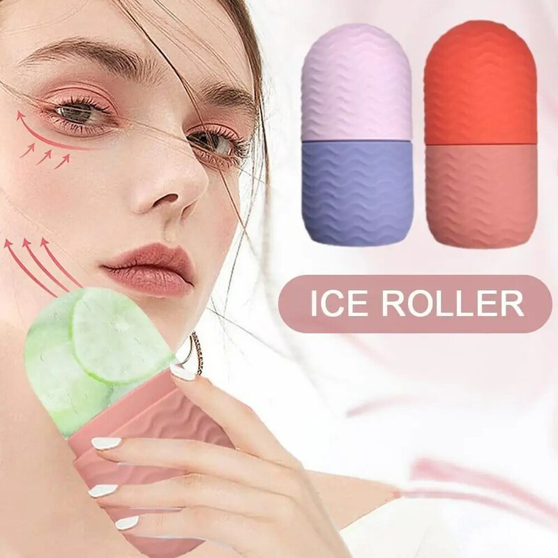 Silicone Ice Facial Roller cura della pelle strumento di sollevamento di bellezza vassoi strumenti per massaggiatore globo Contouring cura cubo di pelle Ice Ice Face I5O4