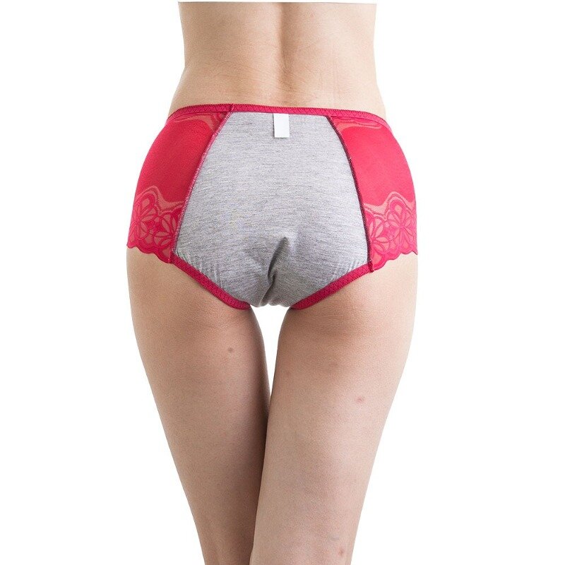 Comfortable Period Lace Panties Women's Pre-menstrual Leak Proof Mid-waist Underwear