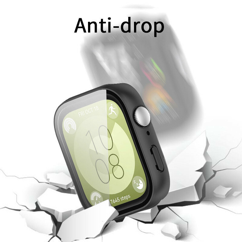 Huawei用強化ガラス保護ケース,時計保護カバー,Samsungバンド,fit3