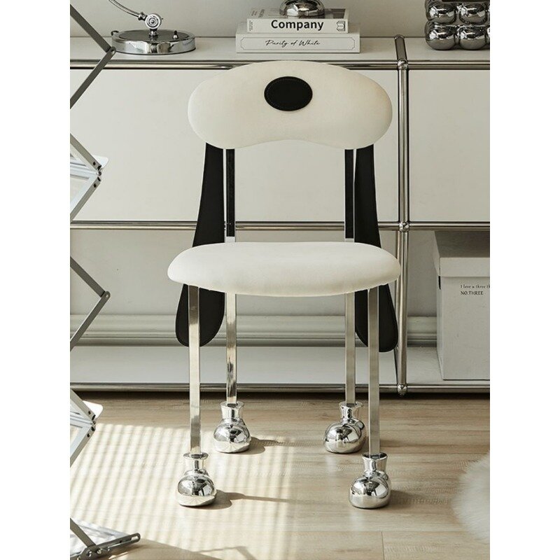 Desenhos animados Dog Chair for Bedroom, Back Chair for Home Makeup, Internet Celebrity Design, Personalidade Criativa