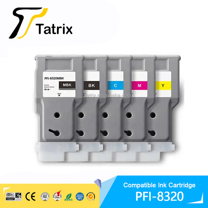 Tatrix Pfi8320 Pfi 8320 Premium Kleur Compatibele Inkjet Inktcartridge Voor Canon Imageprograf GP-5200 GP-5300 TM-5200 TM-5205