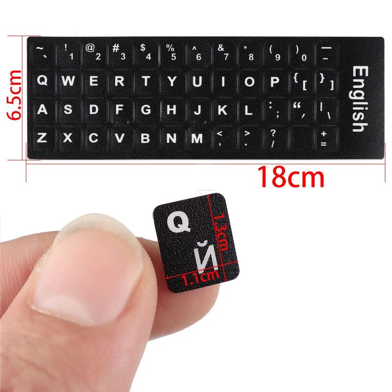 Multi-language Keyboard Stickers Spanish/English/Russian/Deutsch/Arabic/Italian/Japanese Letter Replacement For Laptop PC