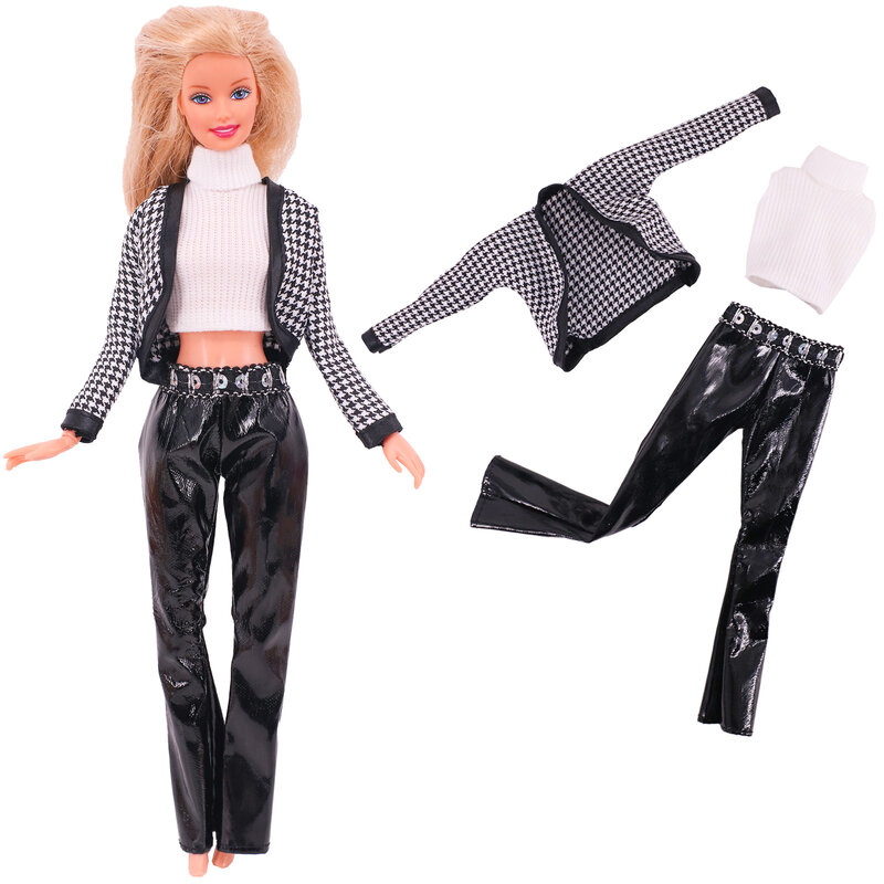 Barbies boneca roupas vestido de boneca moda camisa casual saia para barbie & 1/6 bjd blythe boneca roupas acessórios