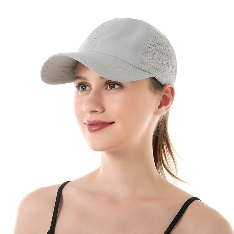 Kobiety kucyk czapki baseballowe modna dama w kratkę roztrzepany kok czapka typu Snapback kucyk czapki z daszkiem sportowe regulowane na zewnątrz