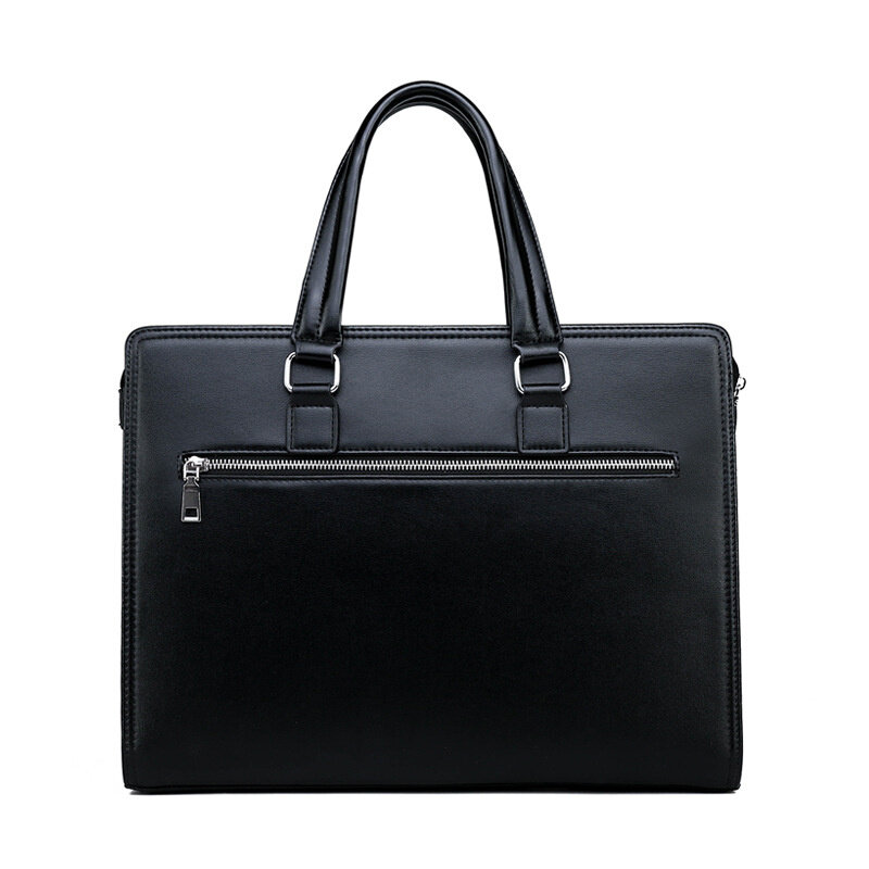 Business Leather Password Lock Men Briefcase Large Capacity Handbag Office Male Shoulder Messenger Bag 14" Laptop