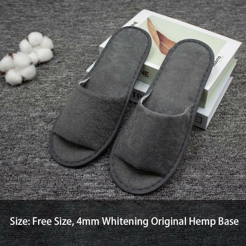 Disposable Slippers Men Women Travel Business Hotel Club Portable Cloth Slippers Indoor  Guest Slipper Solid  Slides