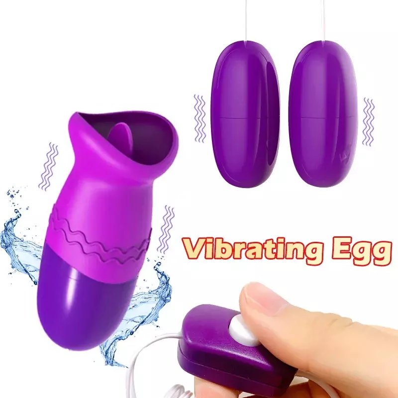 USB Chargeable Sex Toys para Mulheres, Massageador Vibratório, Vibrador de Lamber a Língua, Love Egg, G-Spot Vagina, Estimulador de Clitóris, Masturbação