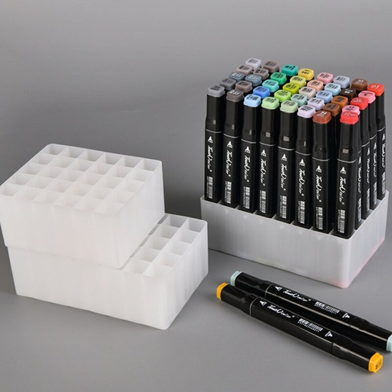 Marcador Pen Storage Holder, Brush Pencil Rack, Organizador de Mesa, Ferramenta Multifuncional, 30, 36, 40, 48 Slots