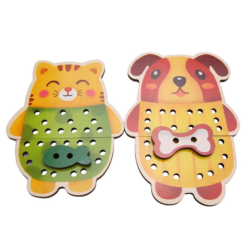Игрушки Монтессори, детская мультяшная деревянная доска с животными, детская развивающая головоломка, игрушки