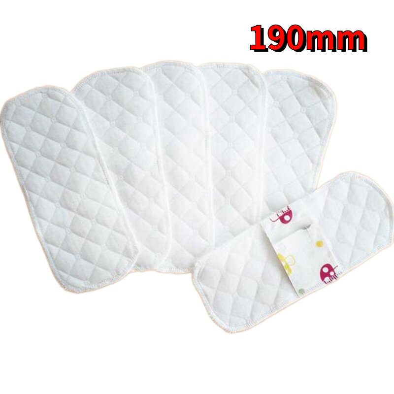 Almohadillas menstruales reutilizables para mujer, almohadillas sanitarias de algodón lavables de 190mm, forro suave, higiene femenina, 2 uds./lote