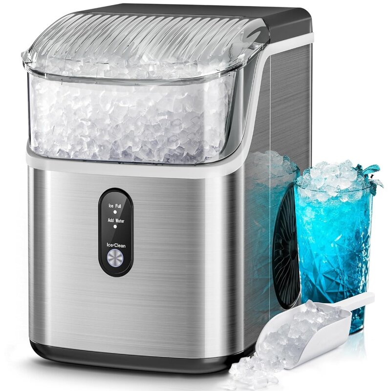 Nugget Ice Maker Arbeits platte, Pebble Ice Maker Maschine mit kaubarem Eis, 35 Pfund/Tag, Ein-Klick-Betrieb
