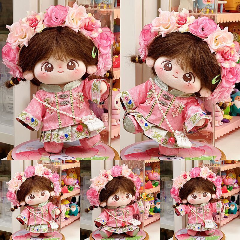 Ручная работа, 5 шт./компл., традиционная китайская одежда Hanfu 20 см, без атрибутов, кукольная одежда, плюшевый костюм