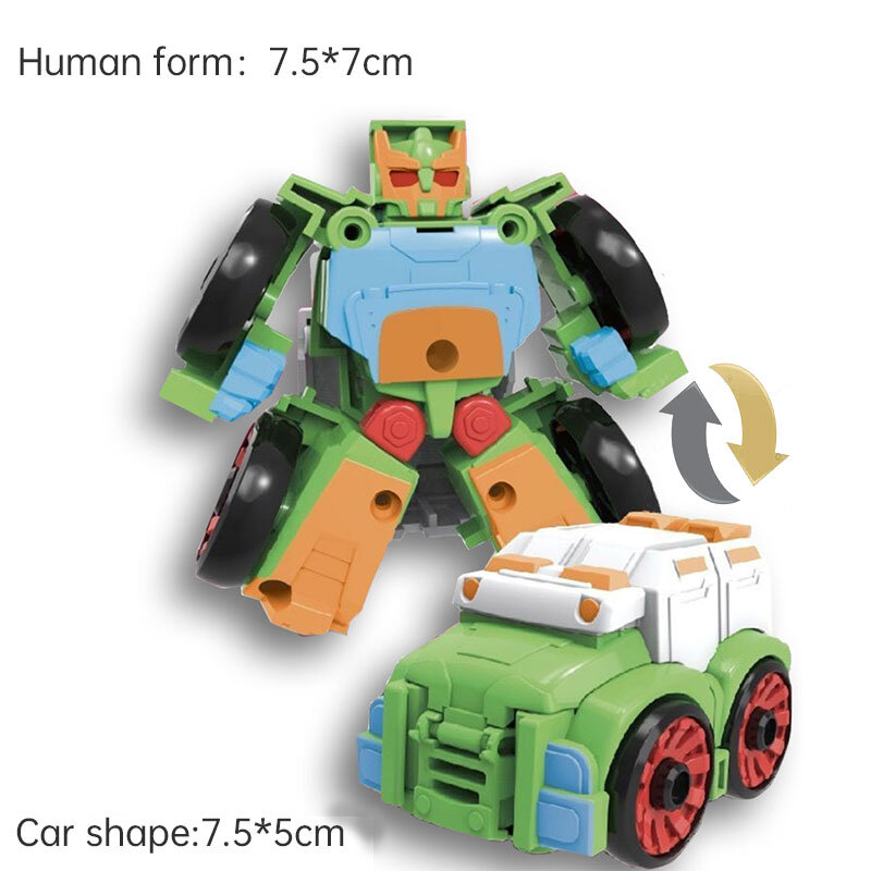 어린이 변형 차량 장난감, 자동차 충돌 관성, 원 클릭 변형 로봇 자동차, 어린이 장난감 선물 CarsToyCar