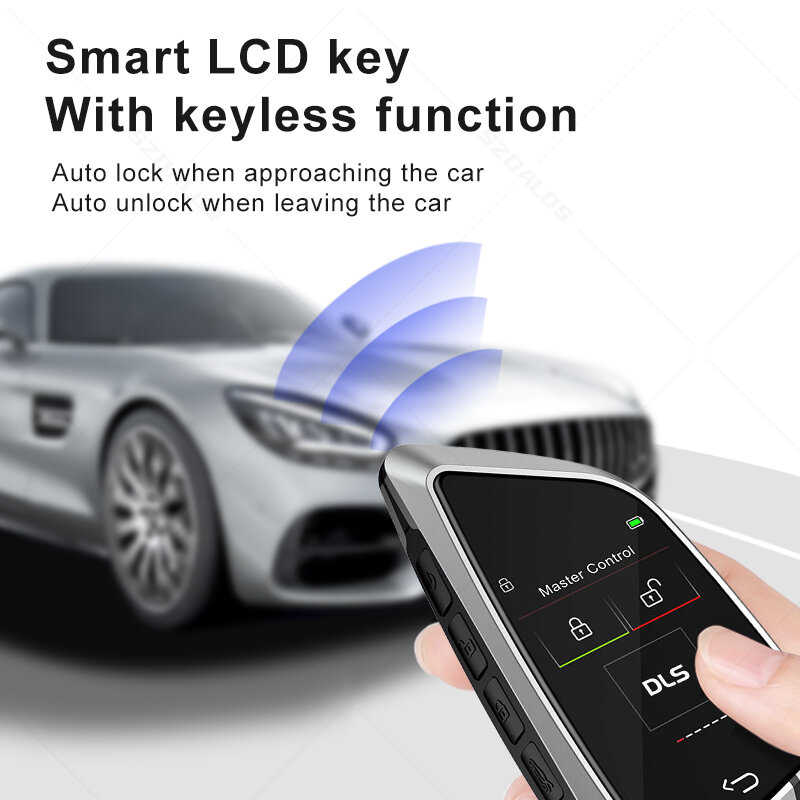 Szdalos กุญแจรถแบบไม่มีกุญแจจอ LCD อัปเกรดกุญแจรถสำหรับ Benz BMW Audi
