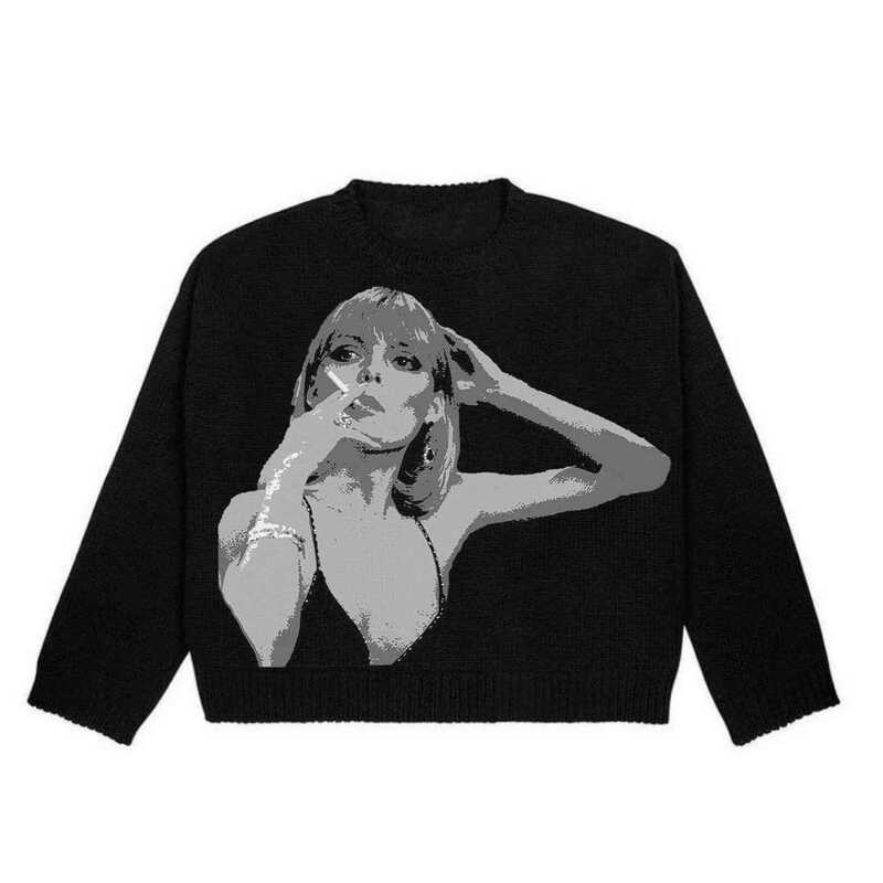 2023 New American Retro Couple Sweaters Are Relaxed And Lazy In Autumn And Winter With A Sense Niche Trend Cartoon Pullover Tops