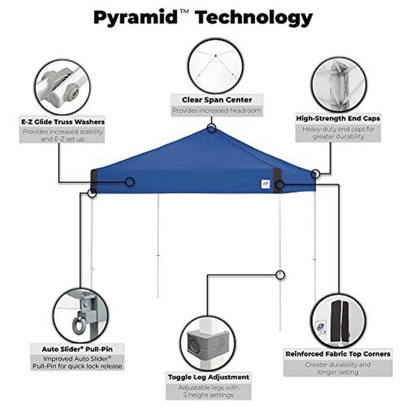 Пирамида мгновенное Укрытие Навес всплывающая палатка 10 'x 10' широкий-Trax роликовый мешок 4 шт. фотозащита от ультрафиолетовых лучей Огнестойкость 3 года