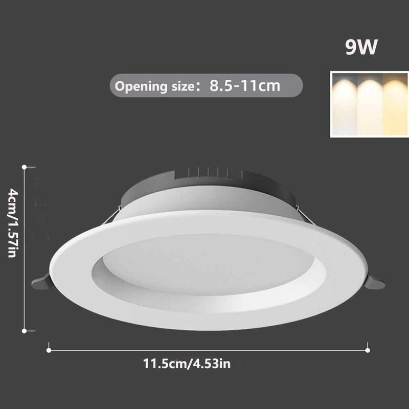 ไฟดาวน์ไลท์ LED แบบฝังกลมขนาดเล็กประหยัดพลังงาน220V 5W 9W 12W โคมไฟติดเพดานห้องนอน