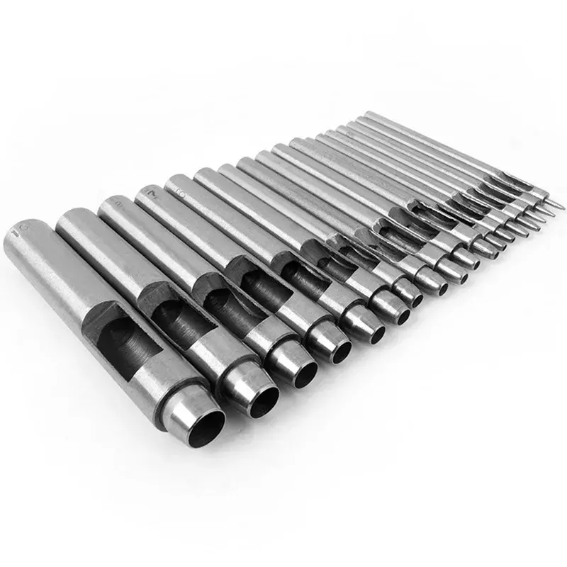 Perfurador redondo de aço oco, ferramenta de corte de cintos, juntas de metal, couro, tela (0.5mm a 60mm)