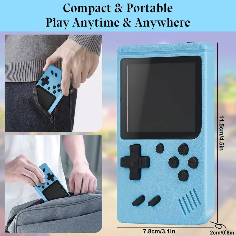Console de jeu rétro portable avec 500 jeux David classiques, consoles de jeux vidéo, écran 3.0 amaran