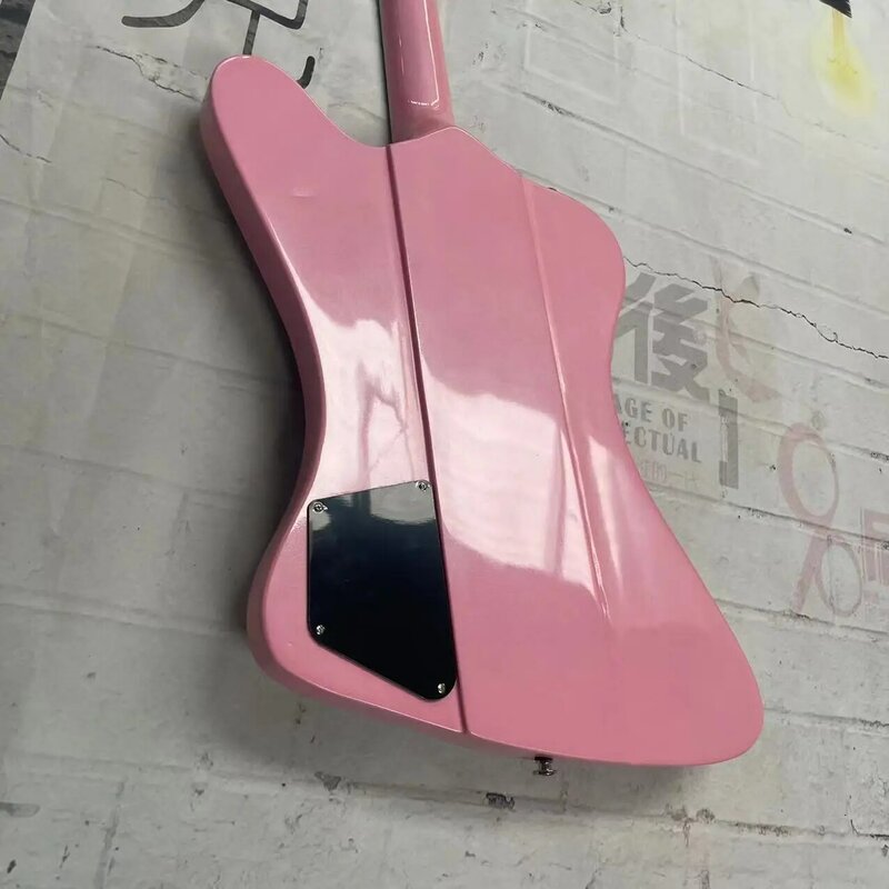Электрическая гитара с 6 струнами, розовый корпус, фингерборд из розового дерева, трек из кленового дерева, реальные Заводские фотографии, могут быть отправлены с