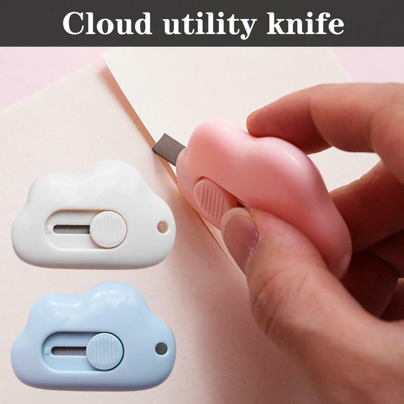 Cute Cloud Shape Mini noże narzędzie Cutter chowany nożyk do listów przenośny demontaż narzędzia kurierskiego