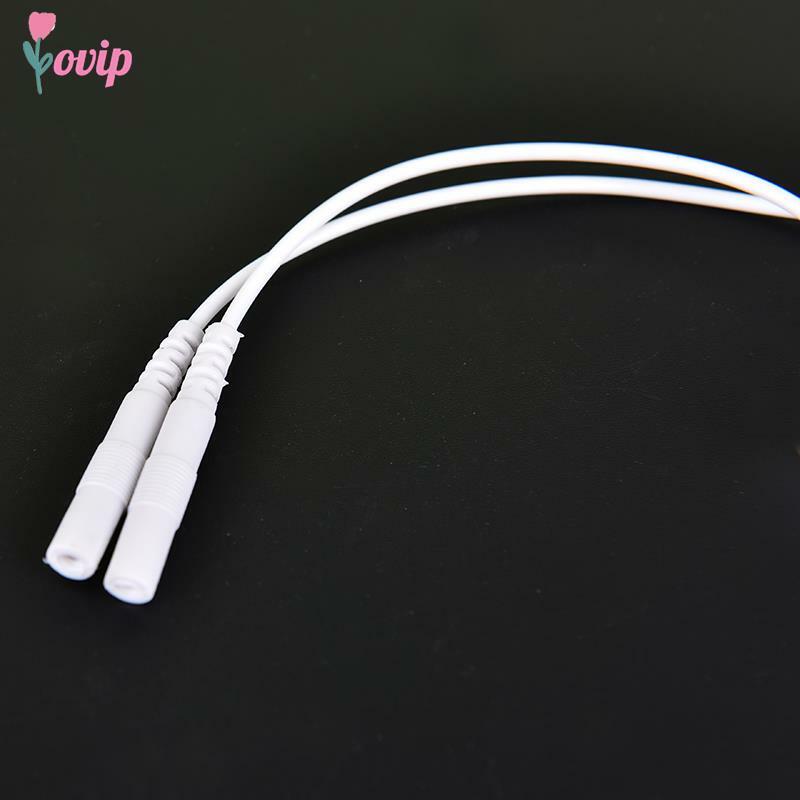 2PCS 2.0mm Pin Breast Nipple Ear Pain Relief Clip Tens Electrode Lead Wire Connecting Cable Sleeping Aids For Massagers Earclips