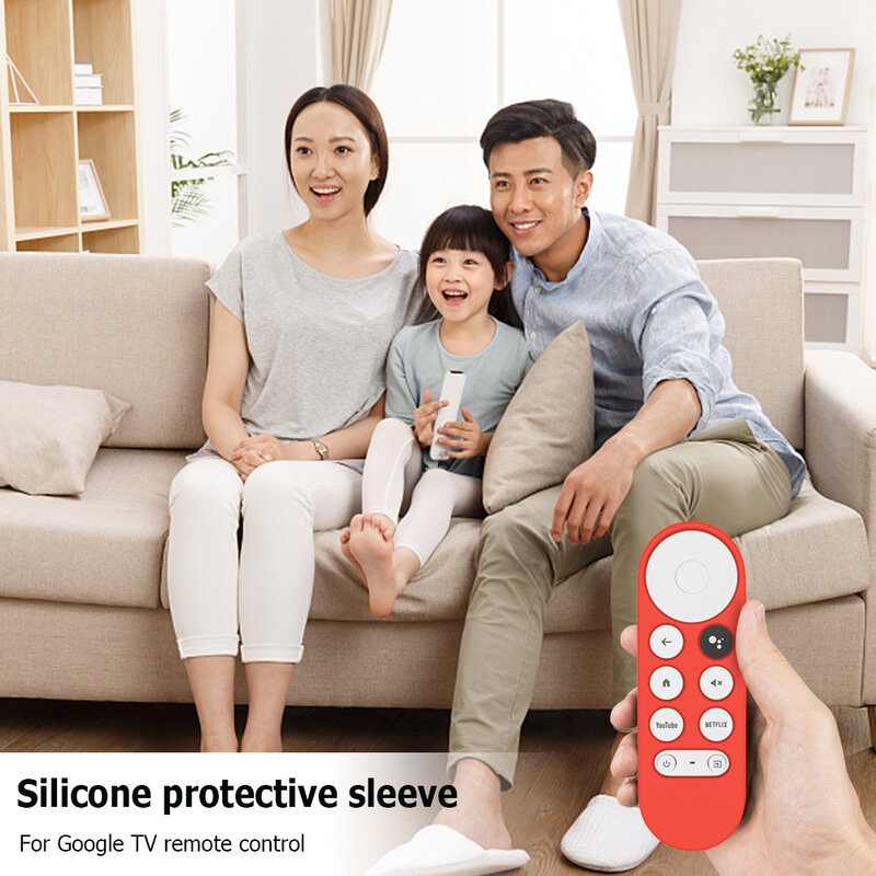 Soft Silicone Case for 2020 Google Chromecast 4k Snow Remote Protective Cover Shell Non-slip for Chromecast Smart TV Remote