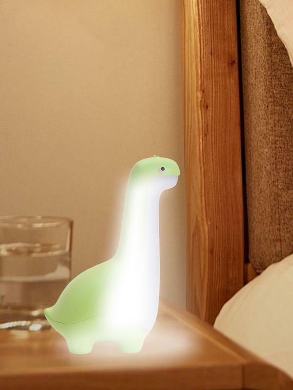 Carregamento USB Dinosaur Light bonito para crianças, Squishy Nightlight Nursery, Warm Bedside Touch Lamp, Light Up
