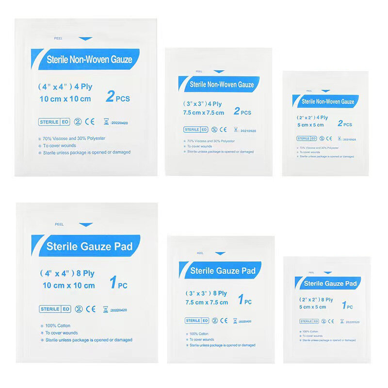 10Pcs Sterile Gauze Pads Combine Pad Trauma Pad Wound Dressing for Outdoor Camp Tactical First Aid Kit Accessories