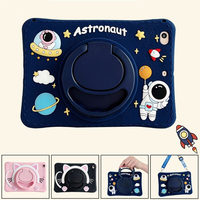 Детский чехол-подставка для планшета астронавта для Samsung Galaxy Tab A9 Plus SM-X210 A8 10,5 Φ X205 S6 A7 10,4 T500 T507 Lite 8,7 T220