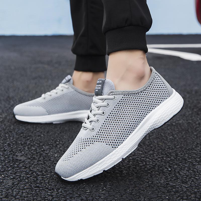Новинка осени 2023, спортивная обувь для отдыха, модная мужская обувь для бега, увеличивающая рост Мужская сетчатая поверхность