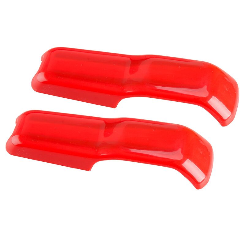 1 Pair Red Plastic Front Left & Right Engine Hood Hinge Decor Covers Trims Fit for Jeep Wrangler JL Gladiator JT 2020-2022 2023