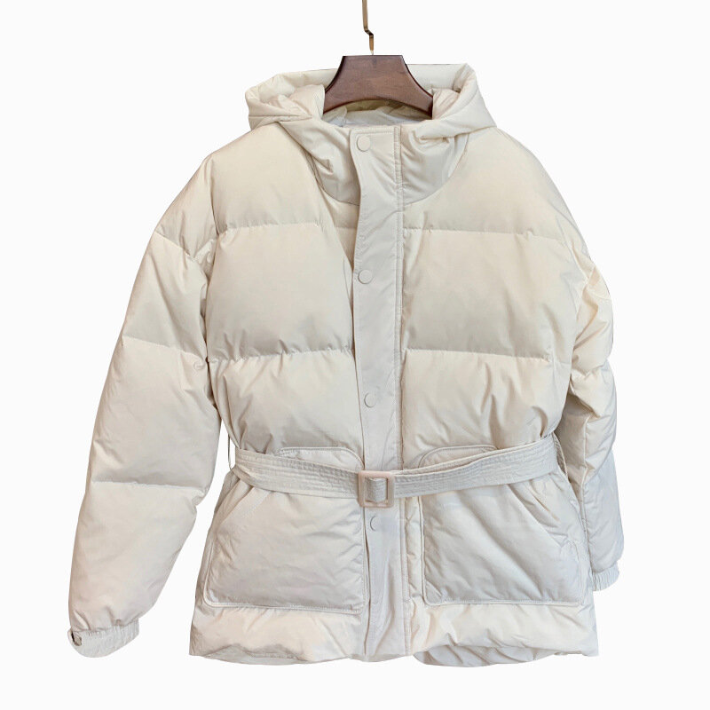 Ypufセット冬の女性の白いダックダウンコート短い2022