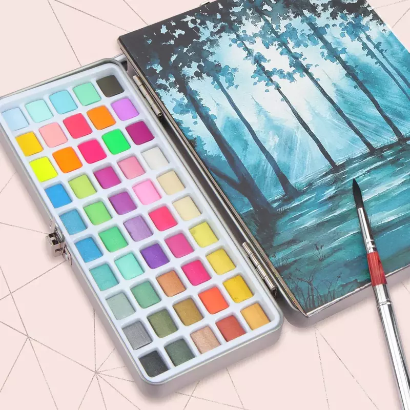 Однотонные акварельные краски, набор акварельных цветов для художественной живописи, дизайн ногтей 229