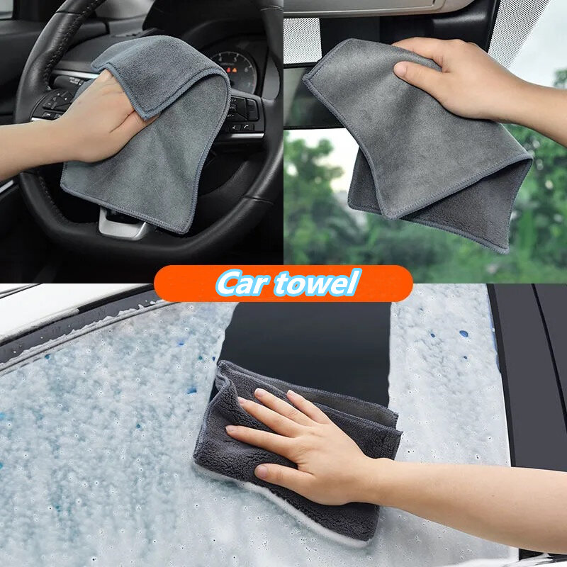High-end Microfiber Car Wash Towel Car Cleaning Drying Cloth Hemming Car Care Cloth For Audi A3 A4 A5 A6 A7 A8 Q3 Q5 Q7 Q8