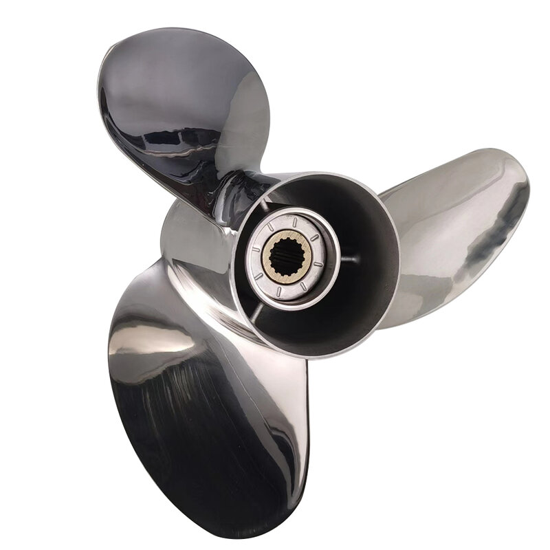 Cost Effective 50-130 Hp 3 Blade Underwater Polishing Stainless Steel Boat Marine Propeller For Yamah Outboard Engine