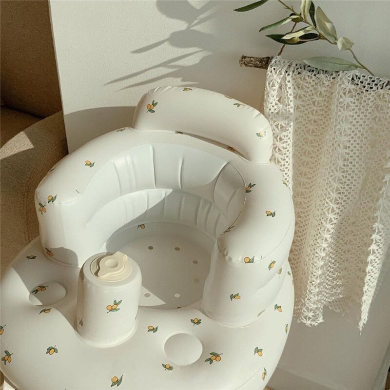 Tiup PVC Bayi Multifungsi untuk Kursi Sofa Kamar Mandi Tiup Kursi Mandi Belajar Makan Malam