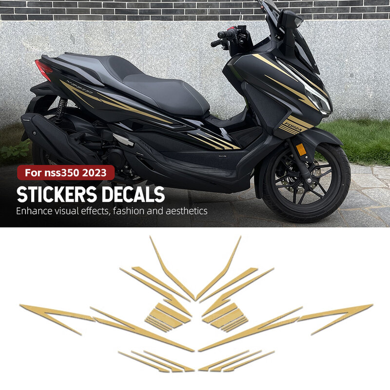 2023 forza350 Motorcycle Accessories Body Protective Pull Flower Decoration Sticker Kit for Honda Forza 350 NSS 350 2023