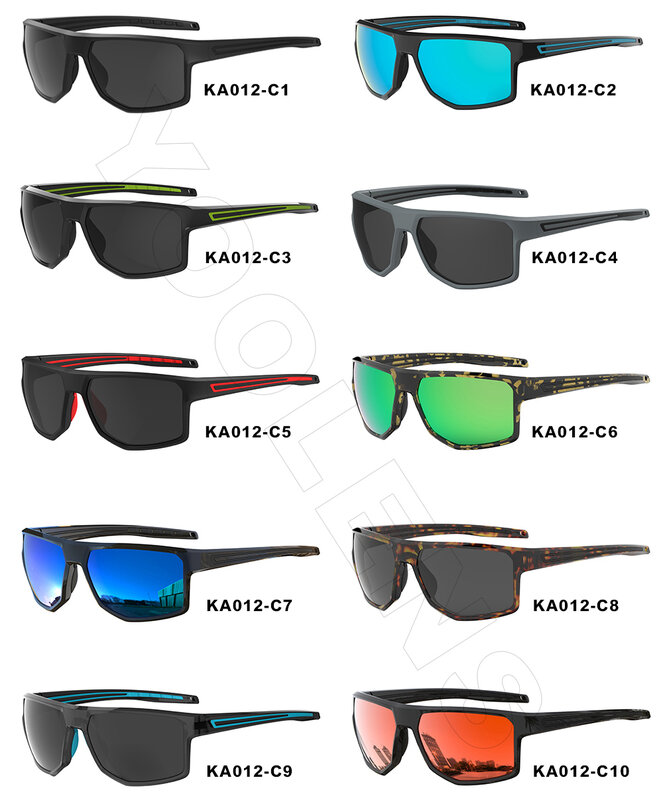 نظارات شمسية مستقطبة مربعة رياضية من YOOLENS للرجال والنساء لممارسة رياضة الصيد وركوب الدراجات والجولف والقيادة نظارات شمسية Tr90 KA012