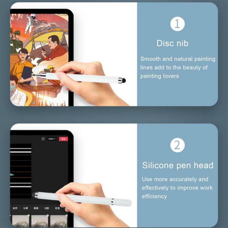 ปากกาสไตลัส2อิน1อเนกประสงค์สำหรับ iOS Android ปากกาสัมผัสการวาดภาพปากกา capacitive สำหรับ iPad แท็บเล็ตสมาร์ทโฟน