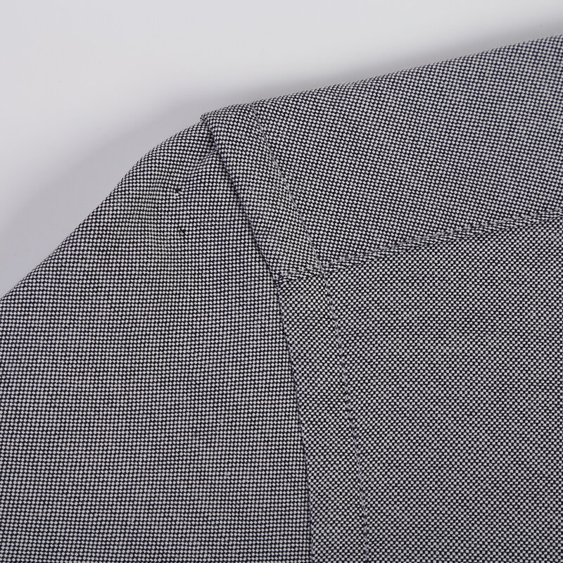 Camisa Oxford de manga comprida masculina, camisa de botão com colarinho baixo, bolso único com remendo, design simples, casual, ajuste padrão, sólido, moda
