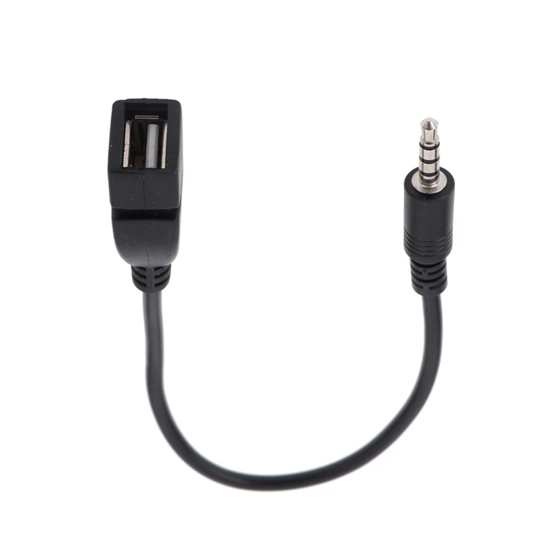 Convertidor de reproductor de MP3 para coche, adaptador OTG de 3,5mm, conector AUX de Audio macho a USB 2,0, Cable hembra