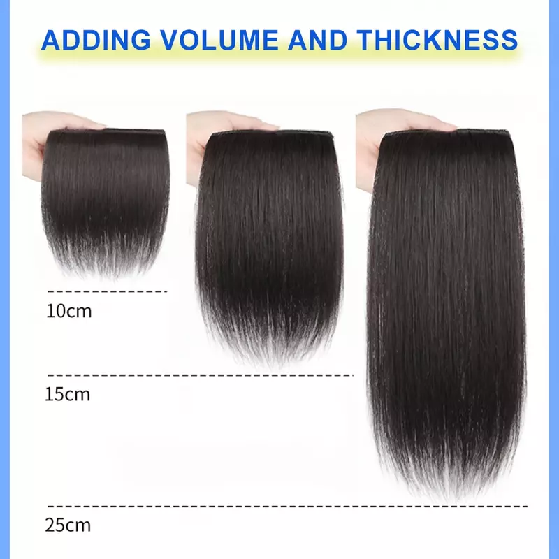 Clip in Hair Extensions Real Human Hair Natural Black for Women Remy Straight Human Hair Clip in Extensions Double Weft Seamless