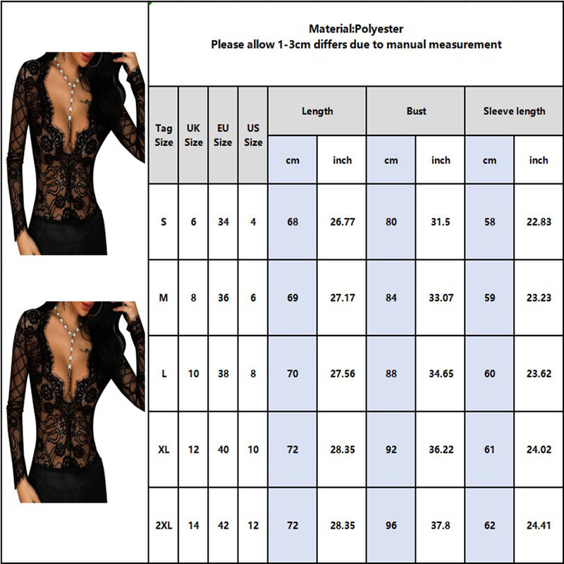 PYL Womens Sexy Lace See Through Lingerie Bodysuit Tops Babydoll Underwear Leotard Playsuit Rompers Jumpsuits Robes Payamas