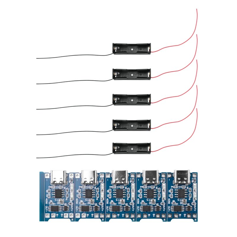 TP4056 Charging Module Type C USB Lithium Battery Charging Board BMS 5V 1A Li-Ion Micro-USB Charge Module Protection