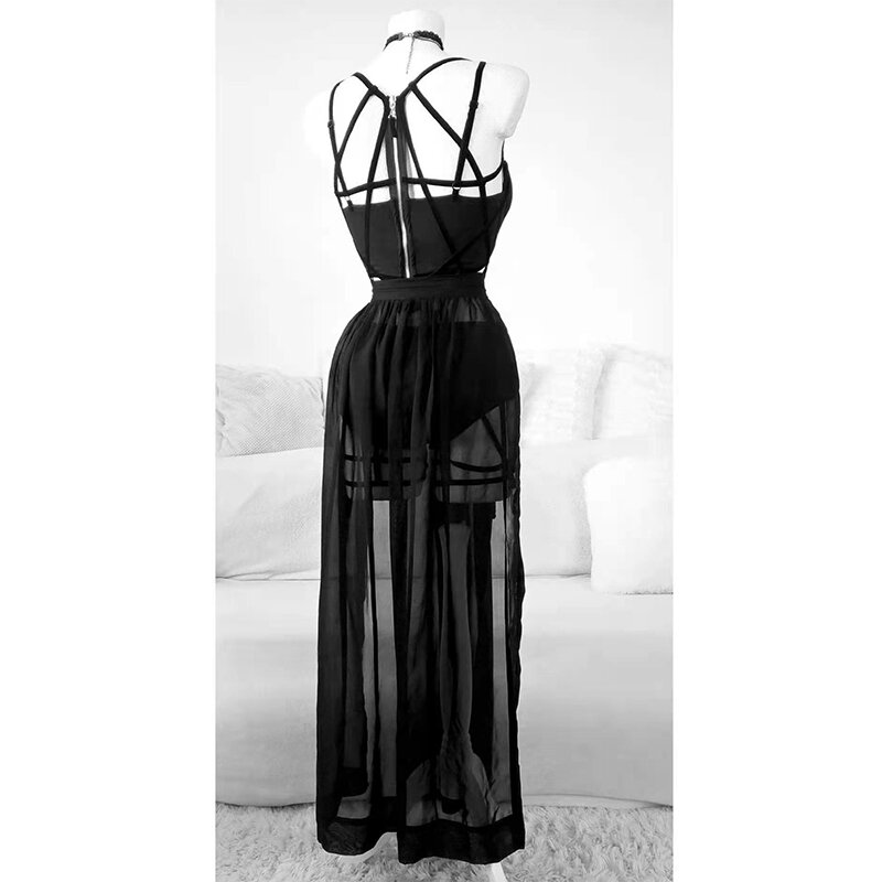 Frau Gothic Äußere Strand Wrap Rock Chiffon Sarong Abdeckung-Up Schwimmen Zubehör Bademode Outfit Pijamas de Mujer