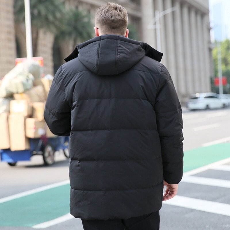 Jaket mantel bulu angsa ukuran ekstra besar pria, jaket parka musim dingin kelas berat hangat ukuran besar tebal 10XL 9XL 8XL 7XL 6XL