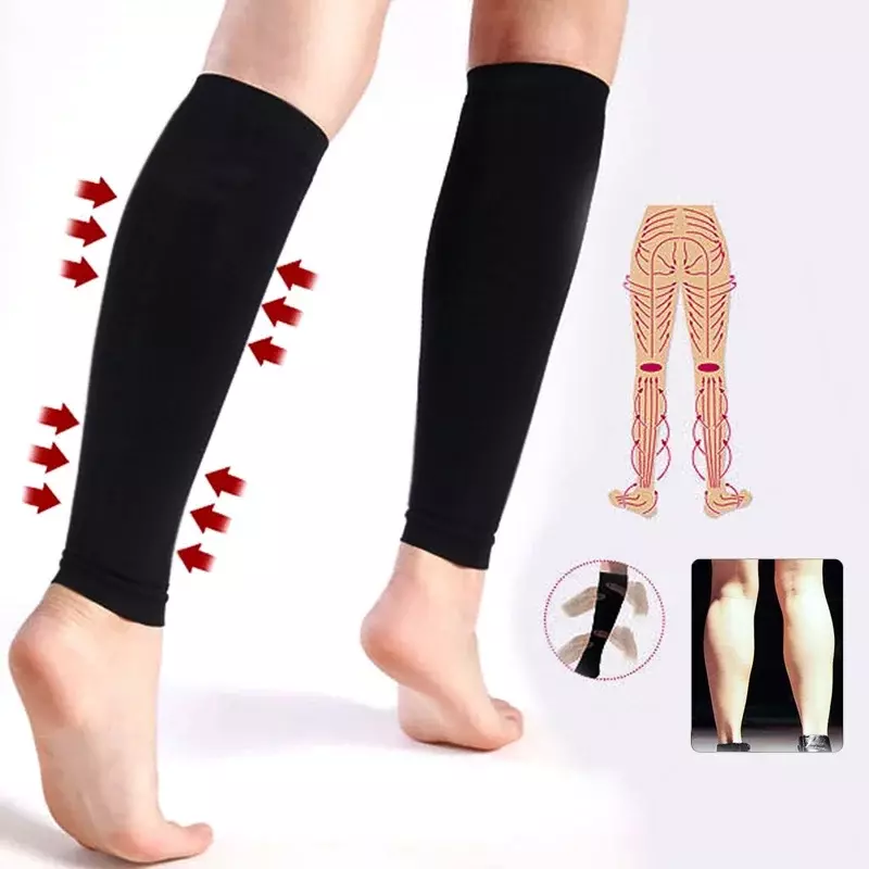 1 paar Medizinische Kompression Socken Kalb Ärmel Elastische Pflege Socken Bein Männer Frauen Krampfadern Zirkulation Kompression Socken